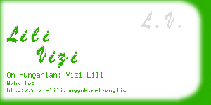 lili vizi business card